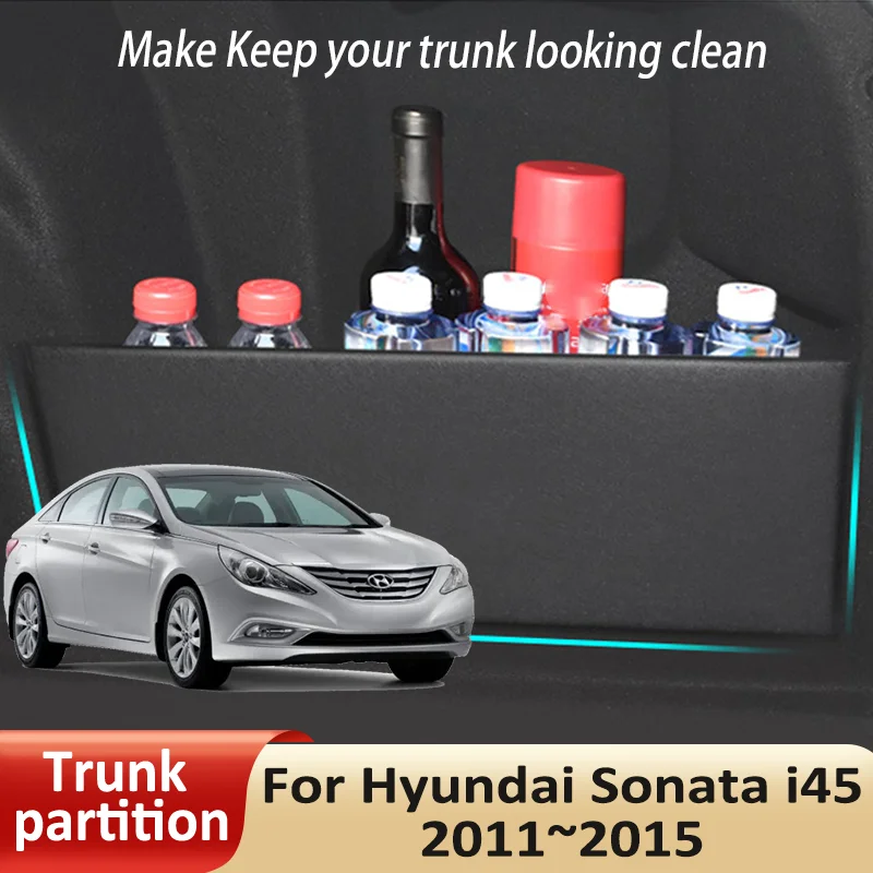 

Автомобильный Органайзер, боковая перегородка багажника для Hyundai Sonata i45 YF 2011 ~ 2015 MK6, автозапчасти, аксессуары для салона багажника, инструменты для хранения