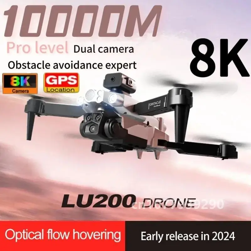 LU200 Pro Drone 8k Gps Professional Wifi FPV Three Camera Aerial Photography Triple-camera Obstacle Avoidance Brushless RC10000m