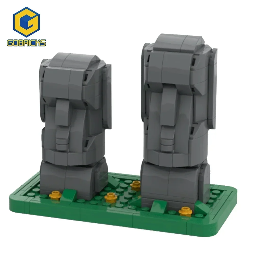 

World Famous Architecture Micro Diamond Block The Statue Of Easter Island model Moai Nanobricks Toys Building Bricks Collection