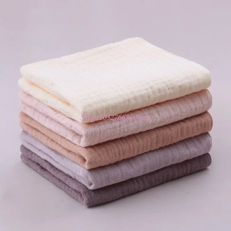 

R6FD 5pcs/set Baby Saliva Towel Soft Absorbent Gauze Cotton Baby Burp Cloth Washcloth