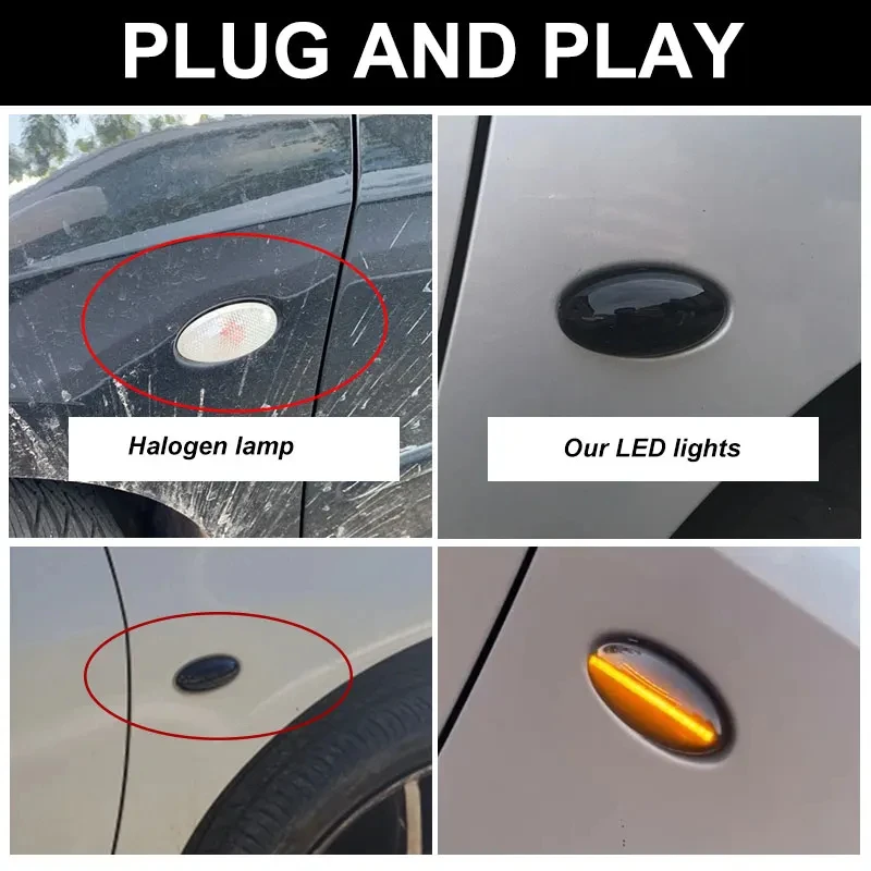 2x LED ديناميكية بدوره إشارة الجانب ماركر ضوء لسيتروين بيرلينجو 2002-2015 2017 2018 2019 2020 إيفاد 2007-2020 ثاب 2007-up