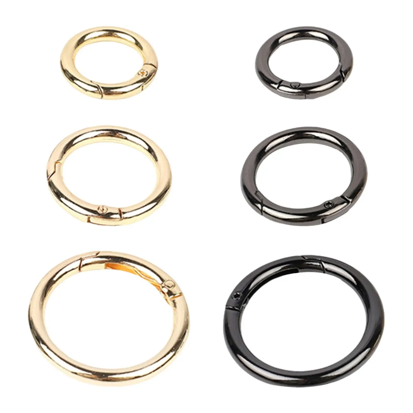 5 Pieces Spring Rings Buckles Practical Keychains Clamp Clasps Modern Purse DIY Bags Organizing Accessory Carabiner Clip Snaps