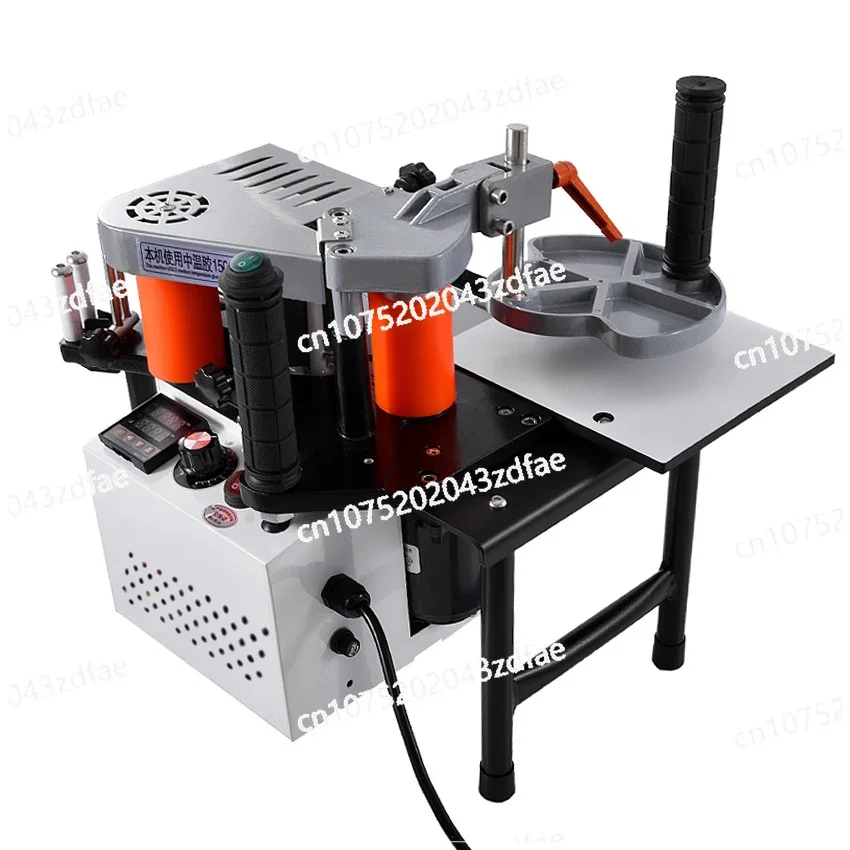 SC-40 Edge Banding Machine Portable Wood PVC Two-sided Gluing Edge Bander with Tray & Cut Adjustable Speed 110/200V 1200W 1000ml