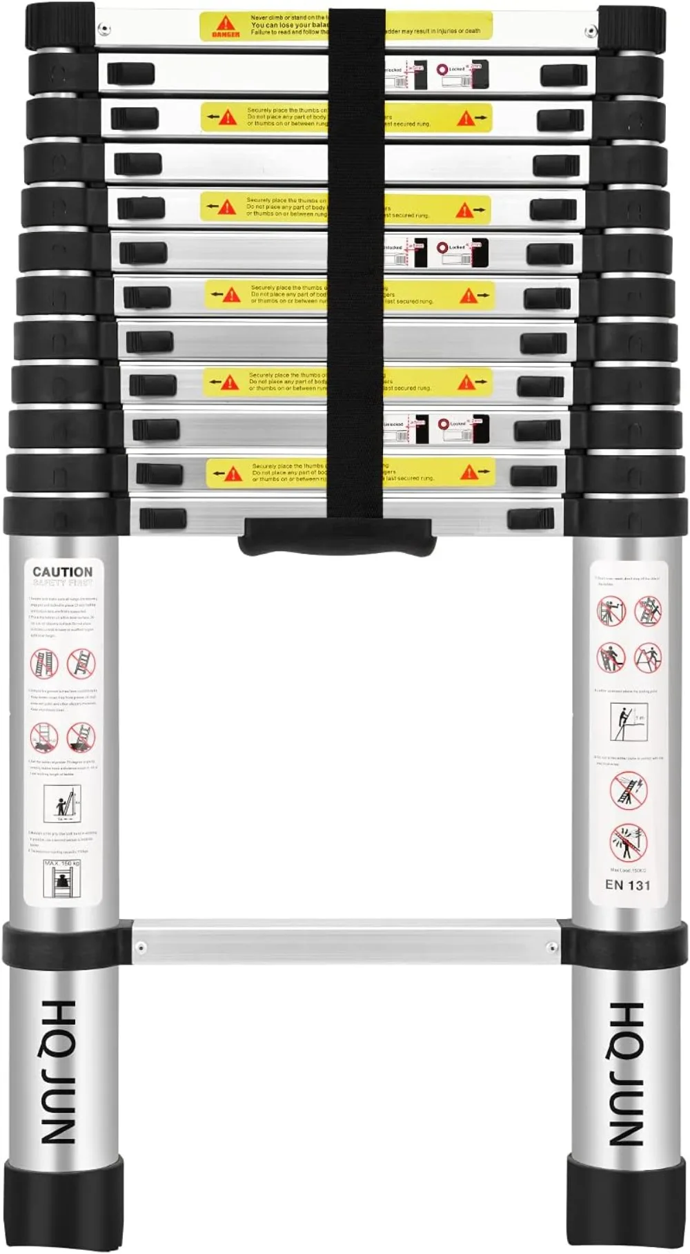 (15ft/4.5M) Telescopische Ladders, En131standards Multifunctionele Opvouwbare Aluminium Verlenging