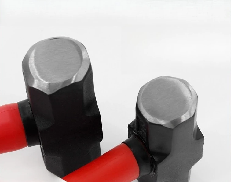 مطرقة صناعية من الدرجة الصناعية 2025 مطرقة مثمنة بمقبض ناعم مقاس 16 بكسل مطرقة يدوية شكل مربع