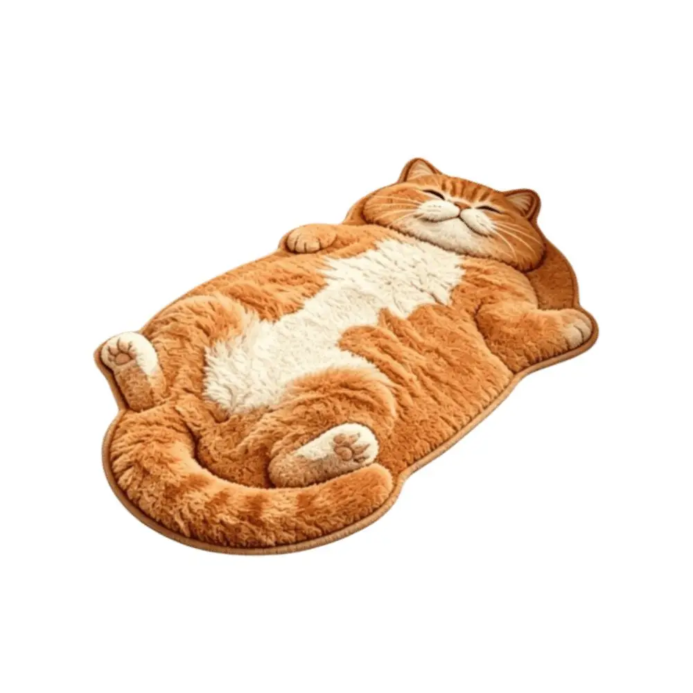 Soft Non-Slip Cat-Shaped Area Rug Anti-fouling Easy to Clean Home Decor Carpet Cartoon Carpet Living Rooms