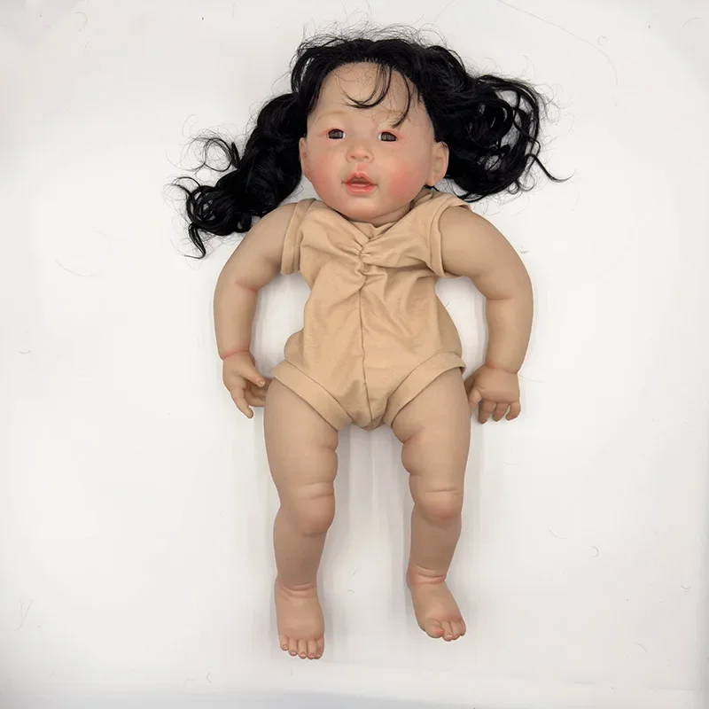 

24inch Unfinished Reborn Doll Parts Meilien Cute Baby 3D Painting with Visible Veins Cloth Body Included