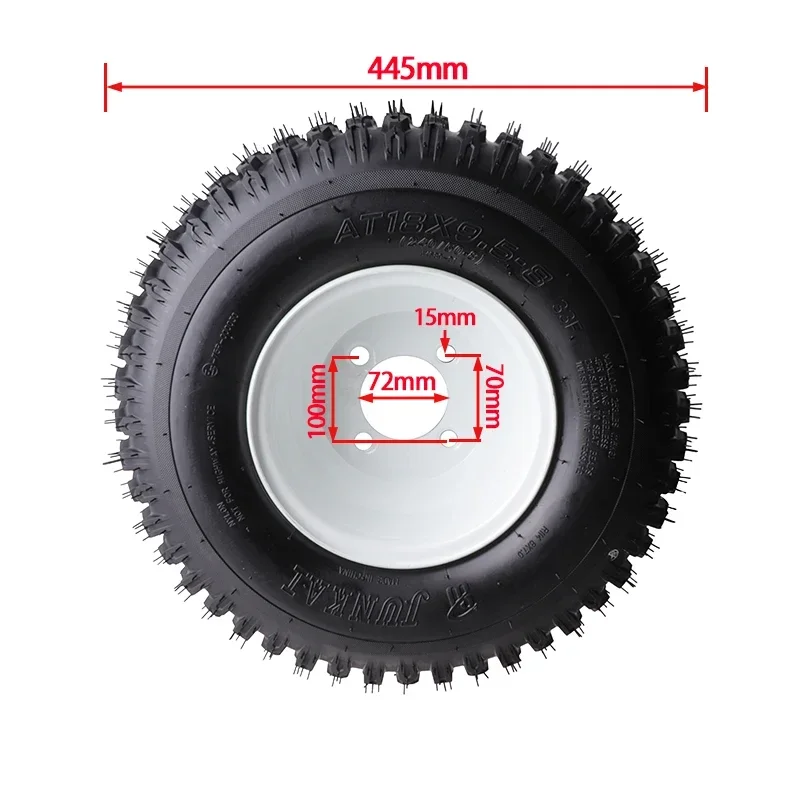 ATV 8 นิ้ว 18x9.50-8 ยางสูญญากาศ 240/50-8 ยางสีขาวHubสําหรับ 4 ล้อรถกอล์ฟBuggyสนามหญ้าQuad Bikeอุปกรณ์เสริม