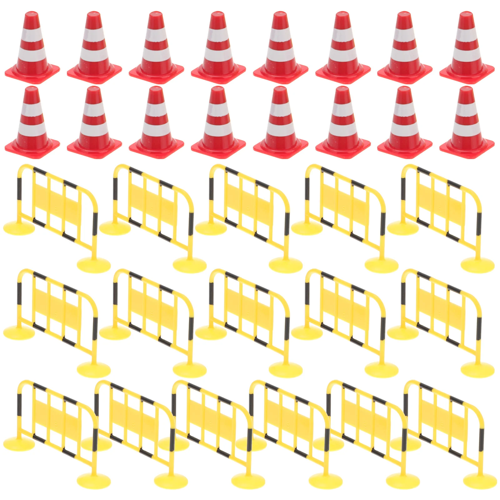 32 Pcs Road Sign Barricade Sports Tape Kids Cognitive Toys Roadblocks Traffic The Fence Mini Cone Abs Child for Educational