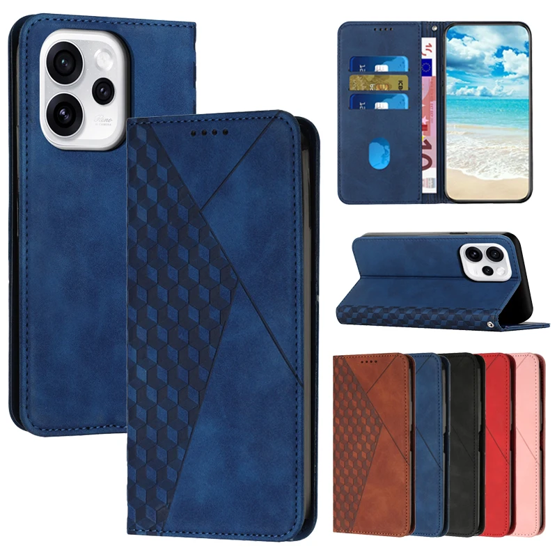For Oppo Reno 15F 5G Case Magnetic Flip Case for Funda OPPO Reno15F Cover Reno15 F 15FS 5G Protection Phone Cases Shell Coque