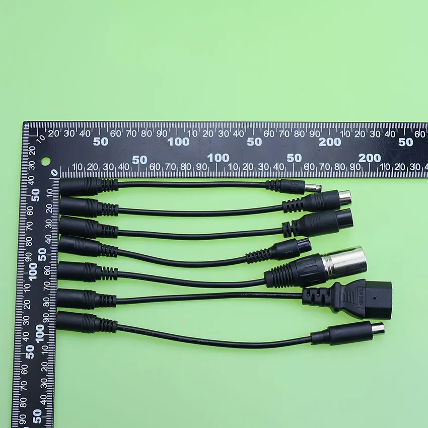 YuXi DC 5.5X2.1 MM Female To 5525 8016 M12 M16 3Pin XLR IEC RCA Male Connector Cable Adapter For Scooter Electric Bike Charger