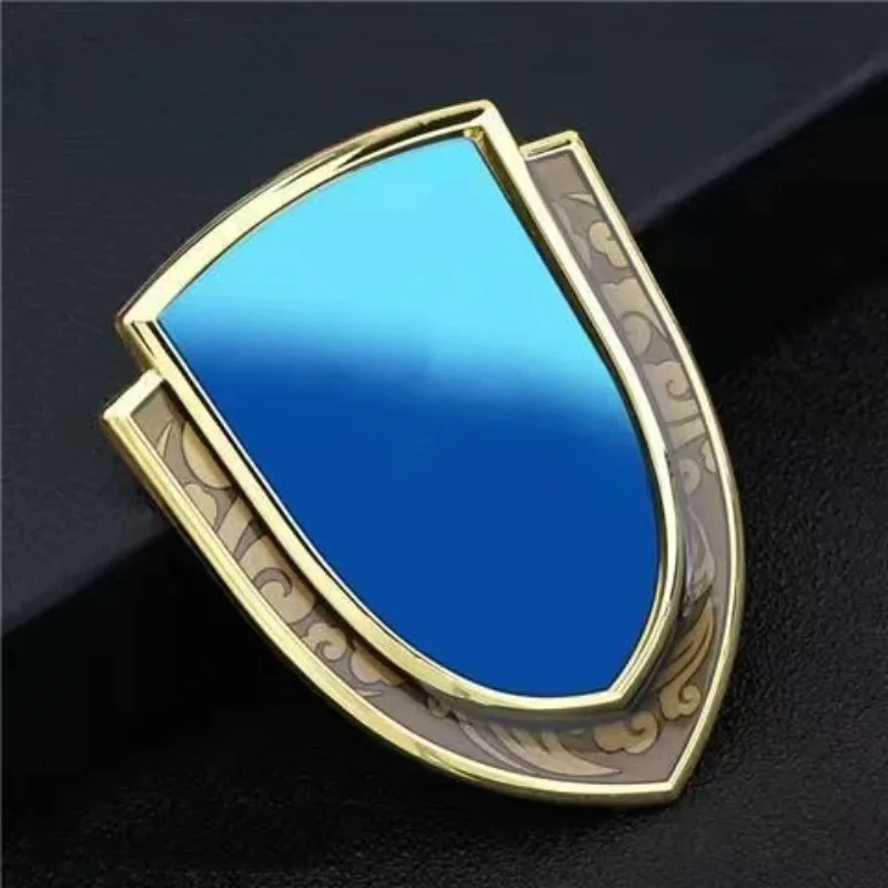 3D Metal Car Motorcycle Sticker Emblem Badge Shield Shape Self Adhesive Easy Install Car Truck SUV Body Fender Decor Accessories 4