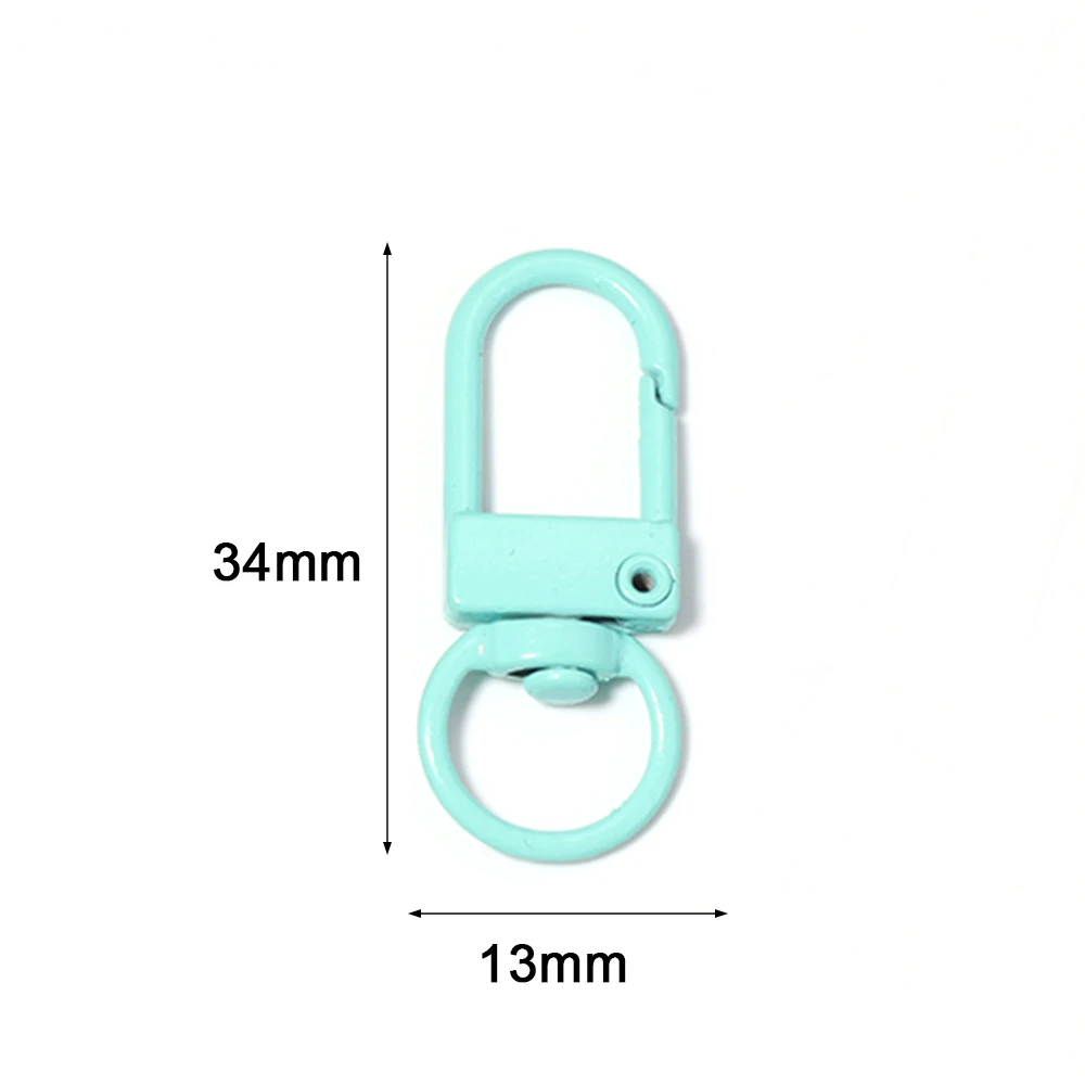 10 Stück/Set Bunte Karabinerhaken aus Legierung, Drehbare Schlüsselanhänger-Haken für DIY-Handtaschen, Gürtel, Hundegurte, Schlüsselanhänger-Zubehör – Detail 1