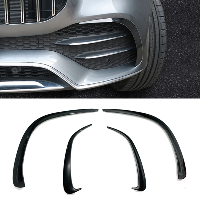 

4pcs/Set Car Front Rear Bumper Fog Light Eyebrow Eyelid Cover Trim Black ABS Fit for Mercedes Benz GLE W167 V167 2020 2021