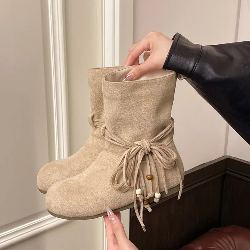 2025 أحذية الشتاء الفاخرة النساء أحذية عادية خفيفة الوزن حذاء من الجلد حجم كبير مريحة لينة أسفل الشقق النساء بوتاس دي Mujer