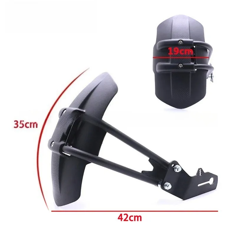 واقي الطين الخلفي العالمي للدراجات النارية، مناسب للدراجة الشارعية مثل سلسلة CB400، بديل طراز OE، أسود