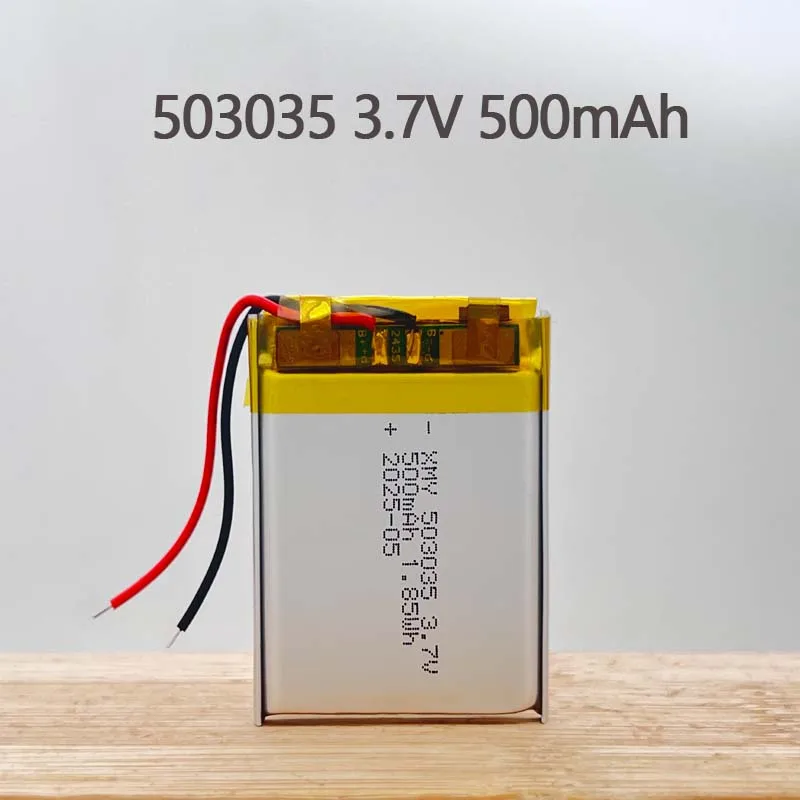 

503035 3.7V Li-polymer Battery 500mAh for Long-lasting Performance Rechargeable Equipment GPS Device DVD Navigation Systems Too