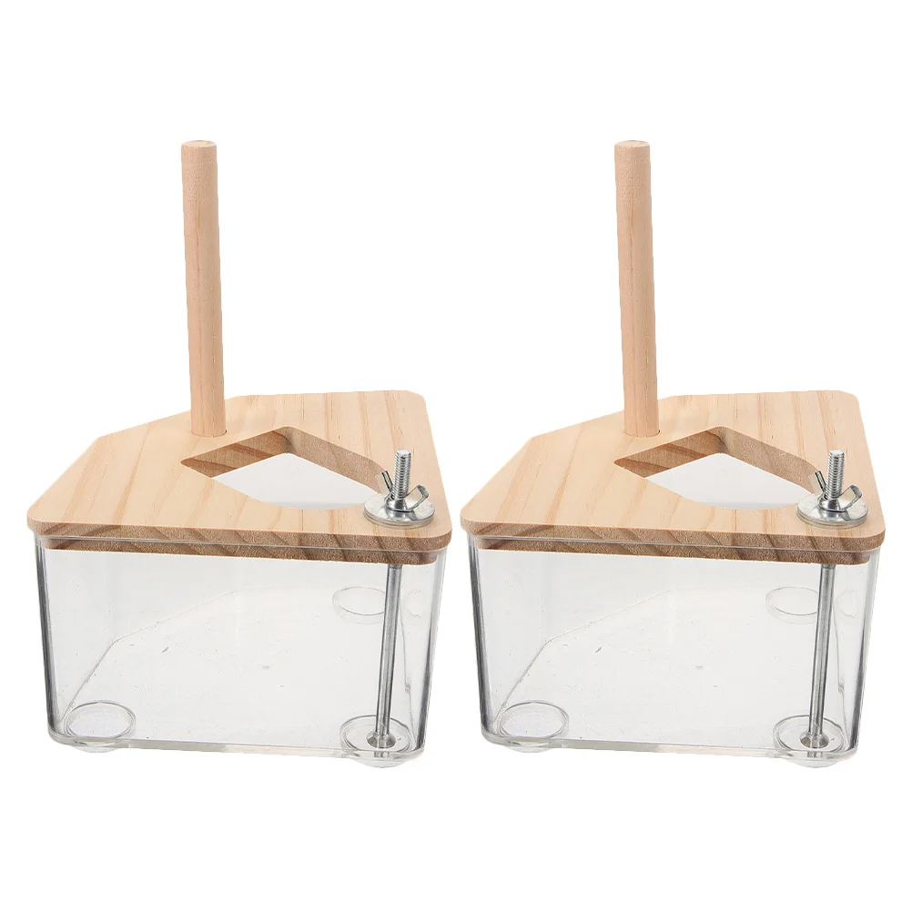 

2Pcs Parakeet Nesting Box Clear Acrylic Bird House Safe Warm Shelter Easy Clean Parrot Breeding Box Parakeet Nesting Boxes