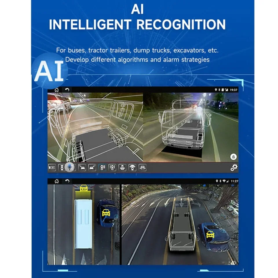 IPoster 10,36 pollici Quad Split IPS DVR Android Panoramica a 360 gradi AR Around View 4G GPS Visualizzazione remota MDVR Kit telecamera per auto