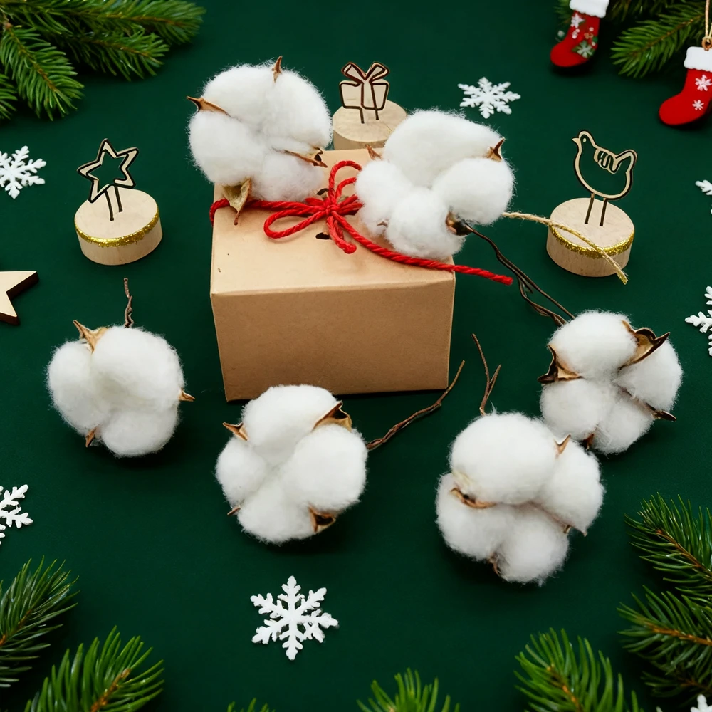 50/100Pcs Künstliche Blumen Baumwolle Bälle Weihnachten Pflanzen Kränze Hochzeit Halten Hause Room Decor Haarnadel Clip Diy Zubehör