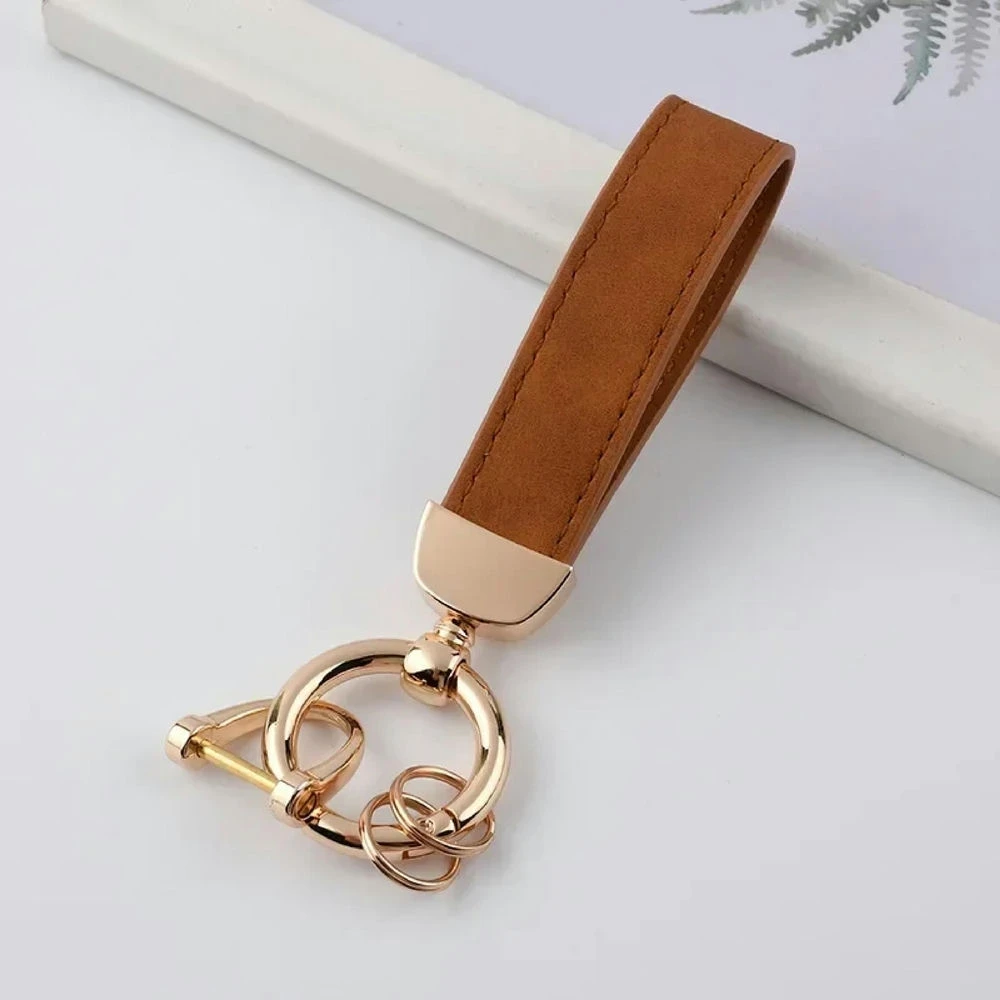 Personalized PU Leather Key Strap with Custom Text