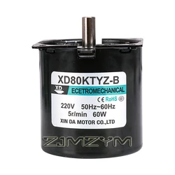 80KTYZ 60W Permanent Magnet Synchronous Motor Small Low Speed Slow Speed High Torque Gear Motor