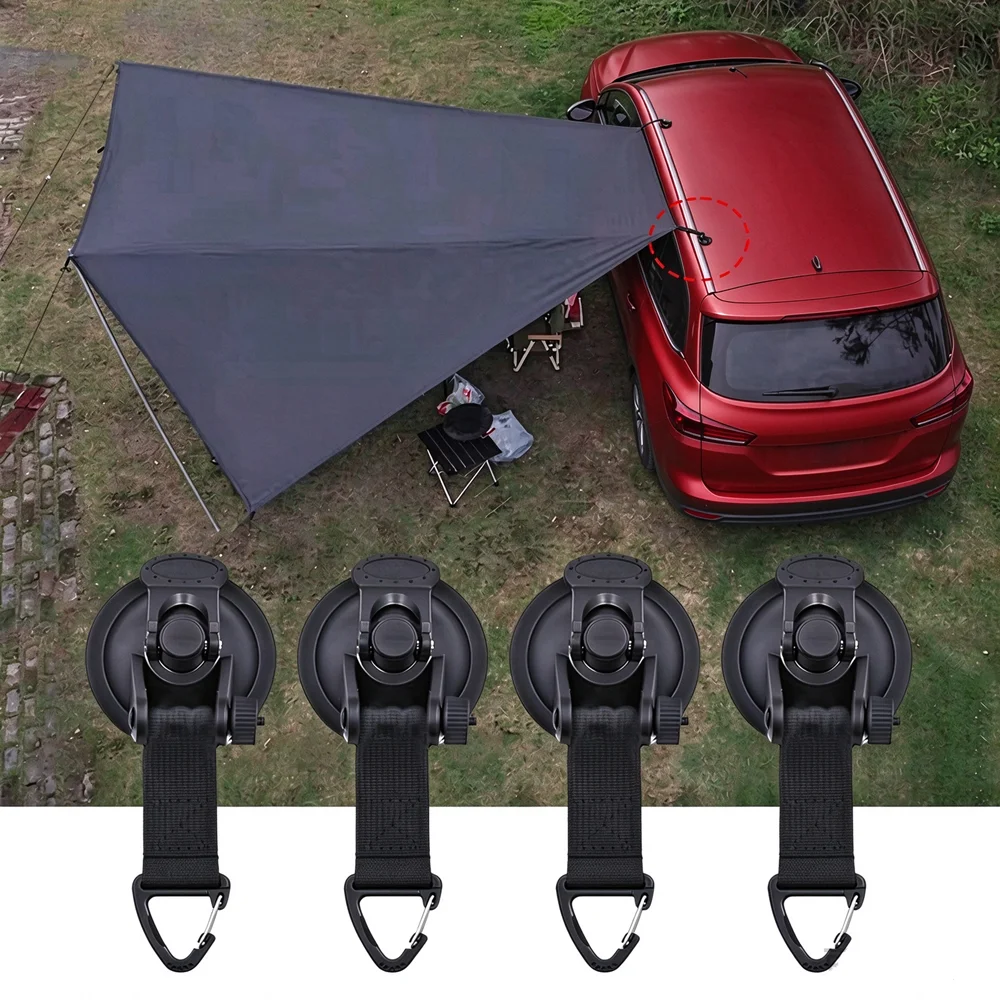 Outdoor Camping Van Tent - 2/4Pcs Suction Cup Anchors Hooks for