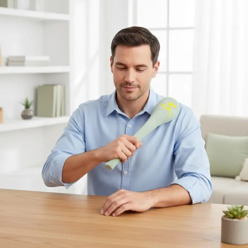 

High Elasticity Massage Pat Long-Handled Slap Stick Massager Back Pain Relief Relax Portable Body Wormwood Massage Hammer
