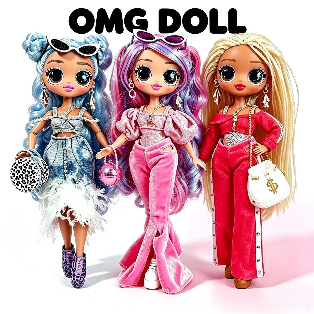 Muñeca LOL de 25 cm, Muñeca de Moda Extra Grande, Hermana OMG, Hermanito, Articulaciones Removibles, Vestido DIY, Estilista, Sin Caja de Empaque