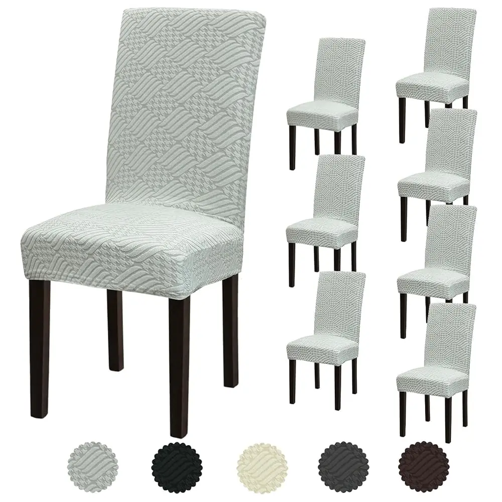 

Набор из 8 эластичных чехлов для стульев, моющиеся чехлы для обеденных стульев, для отелей, церемоний, вечеринок, банкетов