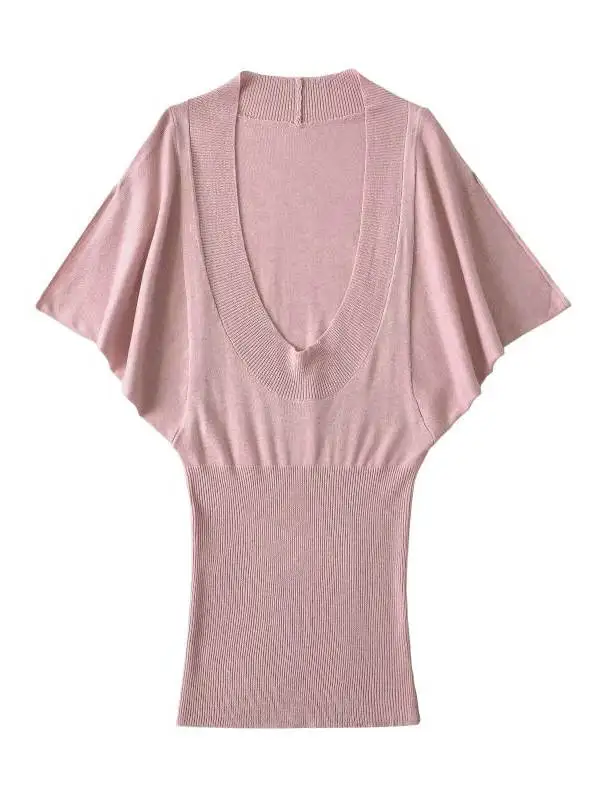 Lu malha Dr com U-Ne e Batwing Sves camadas lisonjeira silhueta saia ortod sobre Dr para mulheres