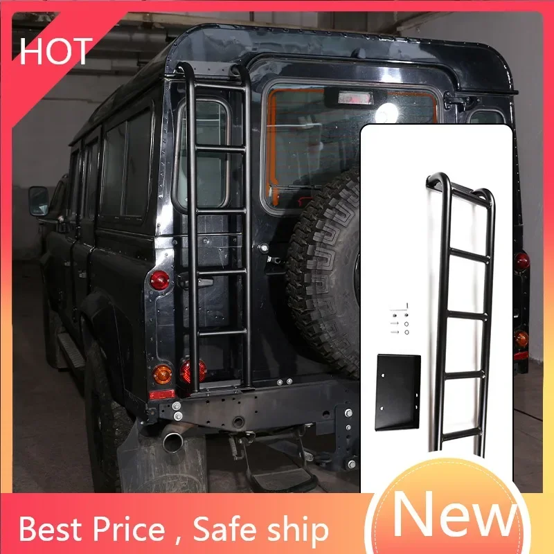 Alloy Black For Land Rover Defender 2004-2019 Car Rear Door Climbing Ladder Roof Climbing Ladder Accessories Car Modification