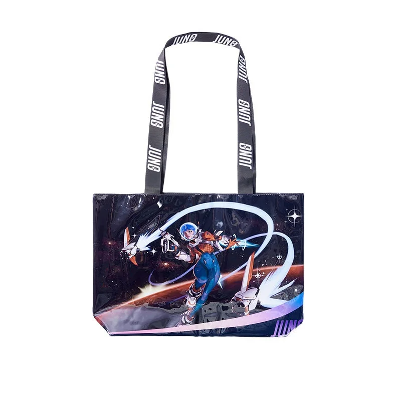 Official Juno TPU Canvas Tote Bag Large Capacity Water Resistant Shoulder Bag Daily Use for School Office Commute Trendy Gift view 2