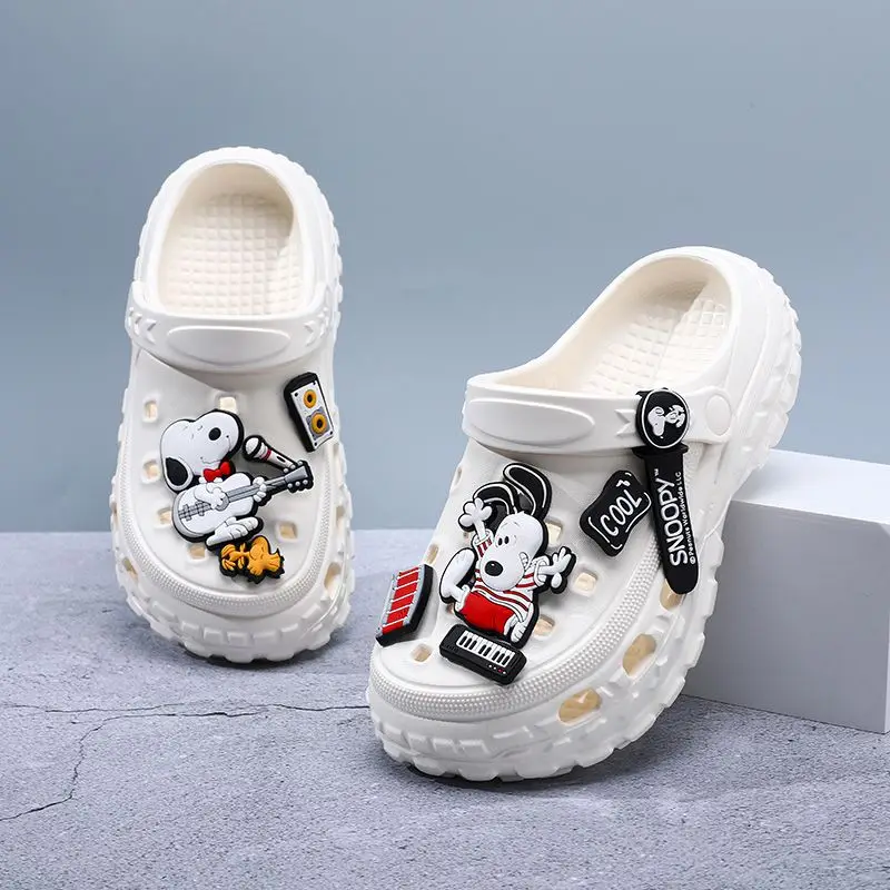 Thick Platform Clogs with Cute Fashion 3D Charms Waterproof Eva Hole Shoes Nonslip Casual Summer Beach Garden Slippers for Boy