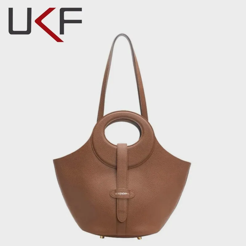 

UKF 2024 New Fashion Retro Hollow Woven Bag Large Capacity Tote Bag Mother Knitting Bag Shoulder Armpit Bag Trendy Bag For Women