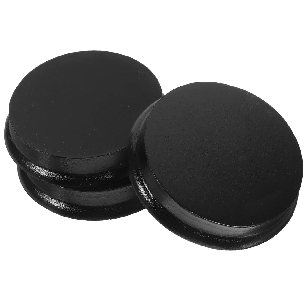 

3Pcs Round Wooden Base for Mini Display Stand DIY Craft Projects Small Bases Collection Decor Action Figure Stand Black