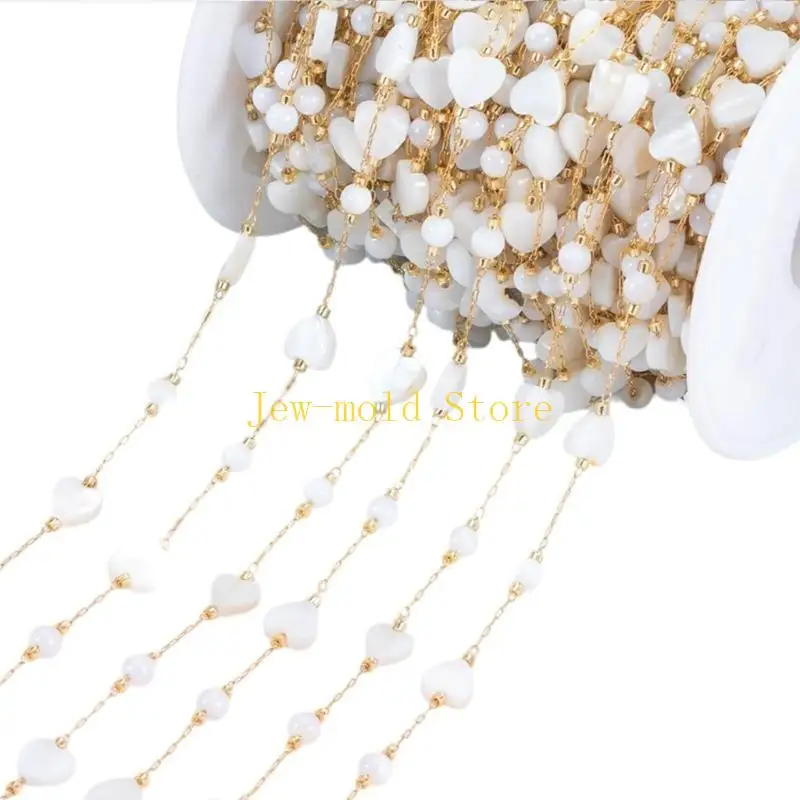 

C71B Элегантная граненая цепочка из бисера из нержавеющей стали Яркая граненая цепочка из бисера Нержавеющая сталь 1 метр Цепь