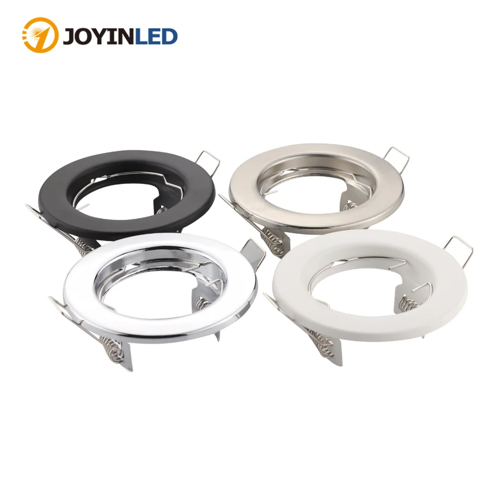 JOYINLED 5pcs Round Recessed LED Ceiling Downlight Fitting Fixture MR16 GU10 Holder Frame Led Lamp Fixture for Led Spot Light