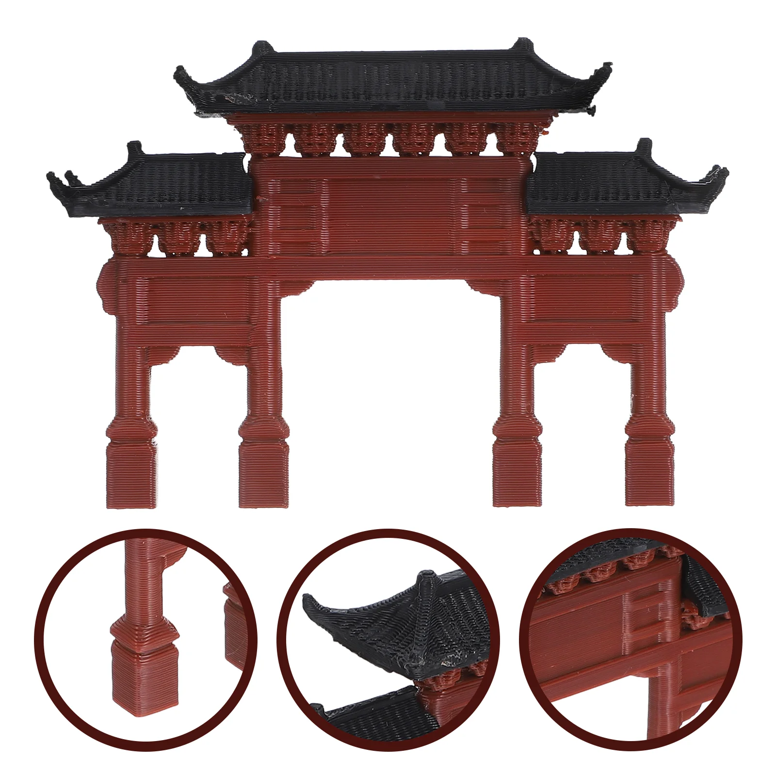 Ancient Building Model Japanese Garden Decor Absorbent Stone Trinkets Miniature Aquarium Hideaway Pp Pavilion Statue Pagoda