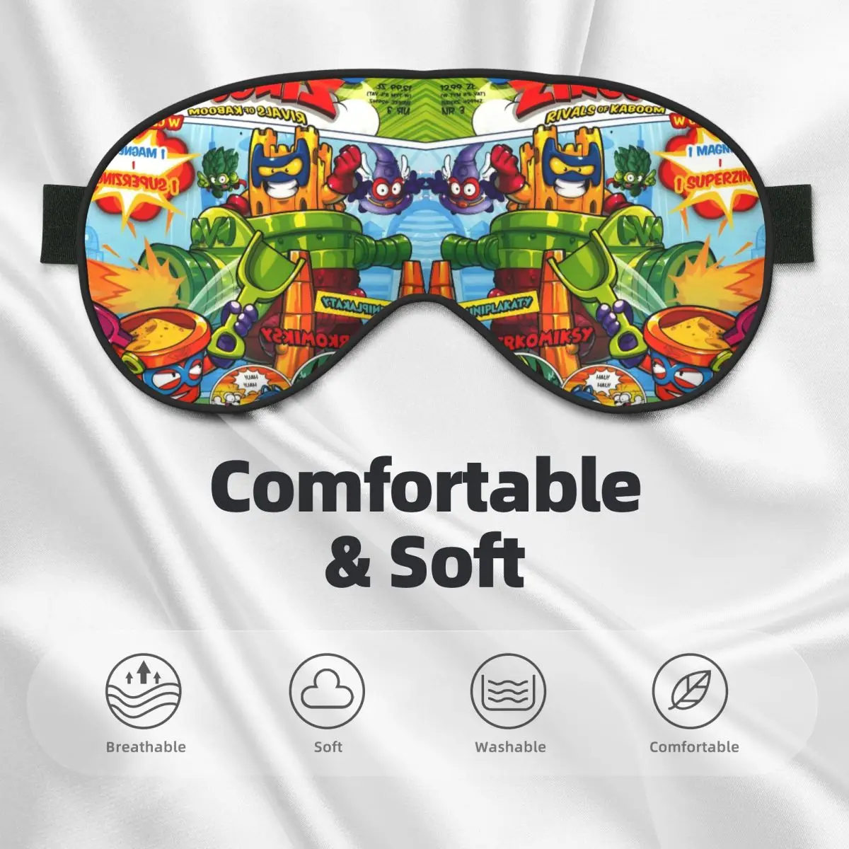 مخصص Supers Zingses لينة السفر قناع عين مزدوجة الجانب الغمامة الإبداعية مغامرة عمل الكرتون لعبة كتلة خارج ضوء إيباتش