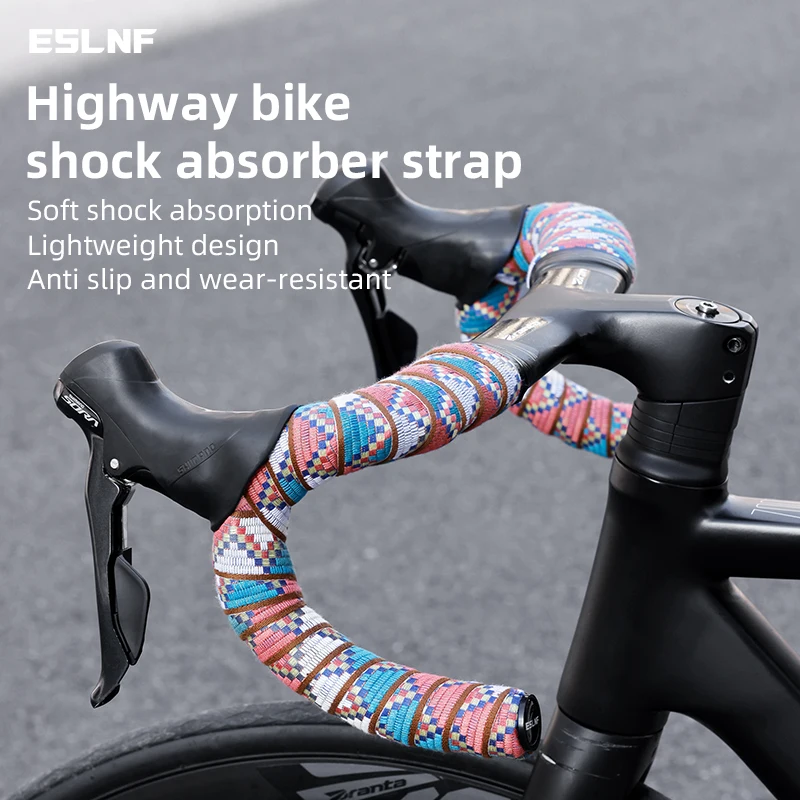 AliExpress ESLNF Pure Cotton Road Bike Handlebars Tape Bicycle Anti-slip Shock-absorbing Sweat-absorbing Straps Cycling equipment