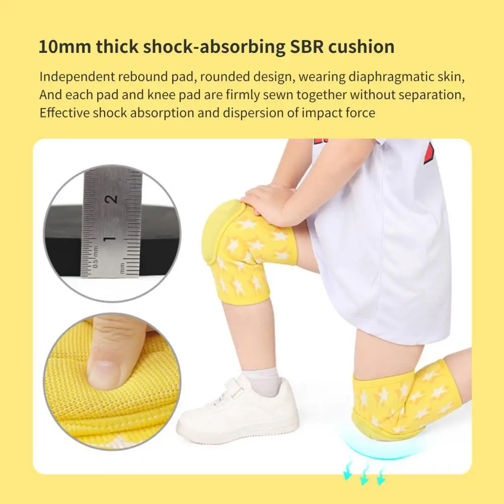 1Pc Knitting Knee Pad Soft Anti Slip Strip Support Knee Brace Anti-collision Shock Absorption Knee Protector for Kids