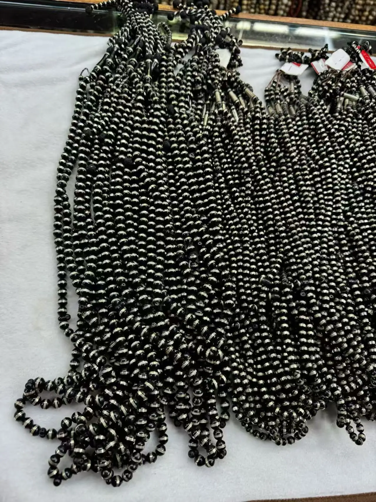 6mm Old Cook prayer beads Muslim rosary black metal silver thread high-quality exquisite gift first-line pharmacist wholesale