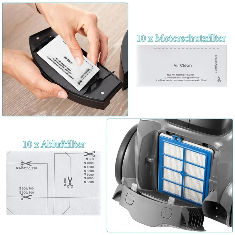 Фильтры для пылесоса ABBK для Complete C1/C2/C3, Compact C1/2, Classic C1, Dynamic U1, Dynamic U1, S200-S899, S2000-S899