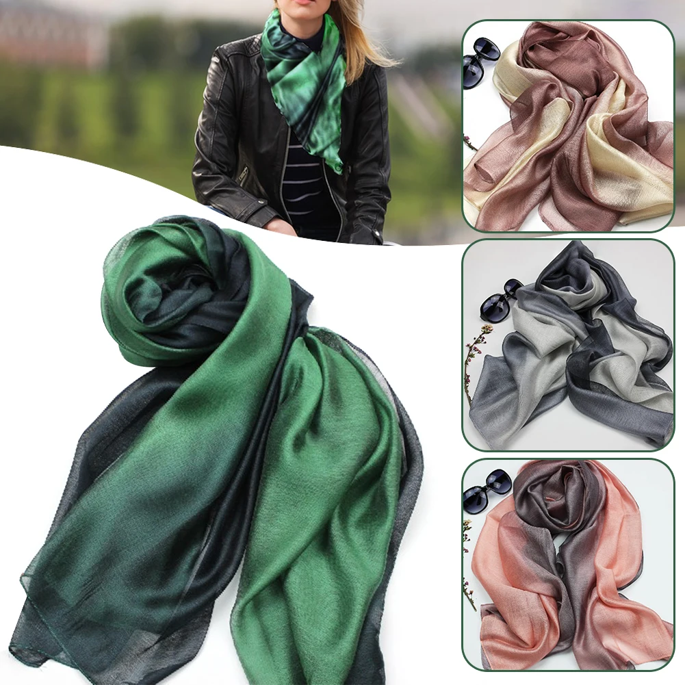 Colorful Silk Cotton Linen Scarf Comfortable Air-Conditioning Shawl For Party