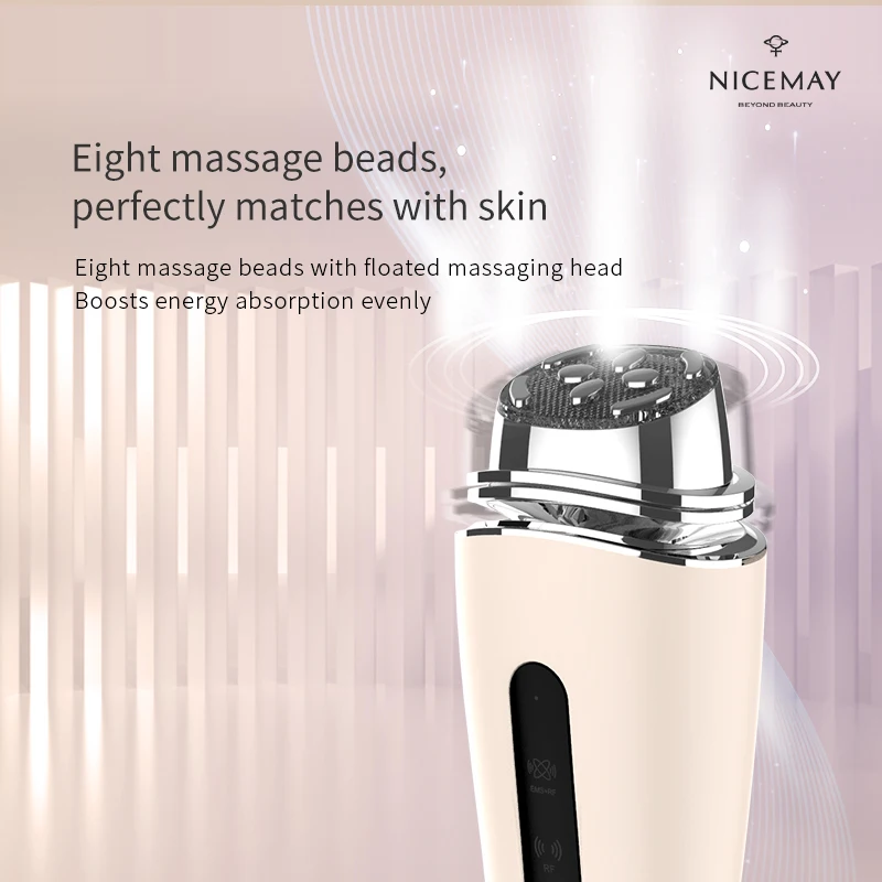 Medidor de beleza portátil casa medidor de beleza facial multi-função rolo facial massageador rf medidor de beleza