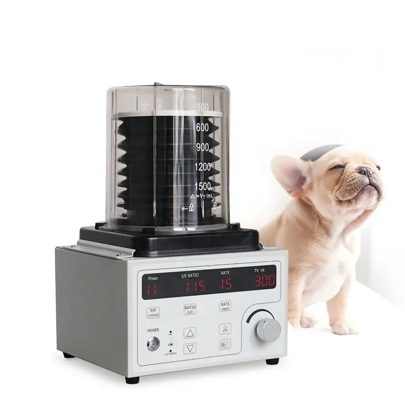 

2025Цифровой дисплей Большие и мелкие животные 0-300 мл 300-2000 мл Анестезиологическая машина Сильфонная ветеринарная вентиляция