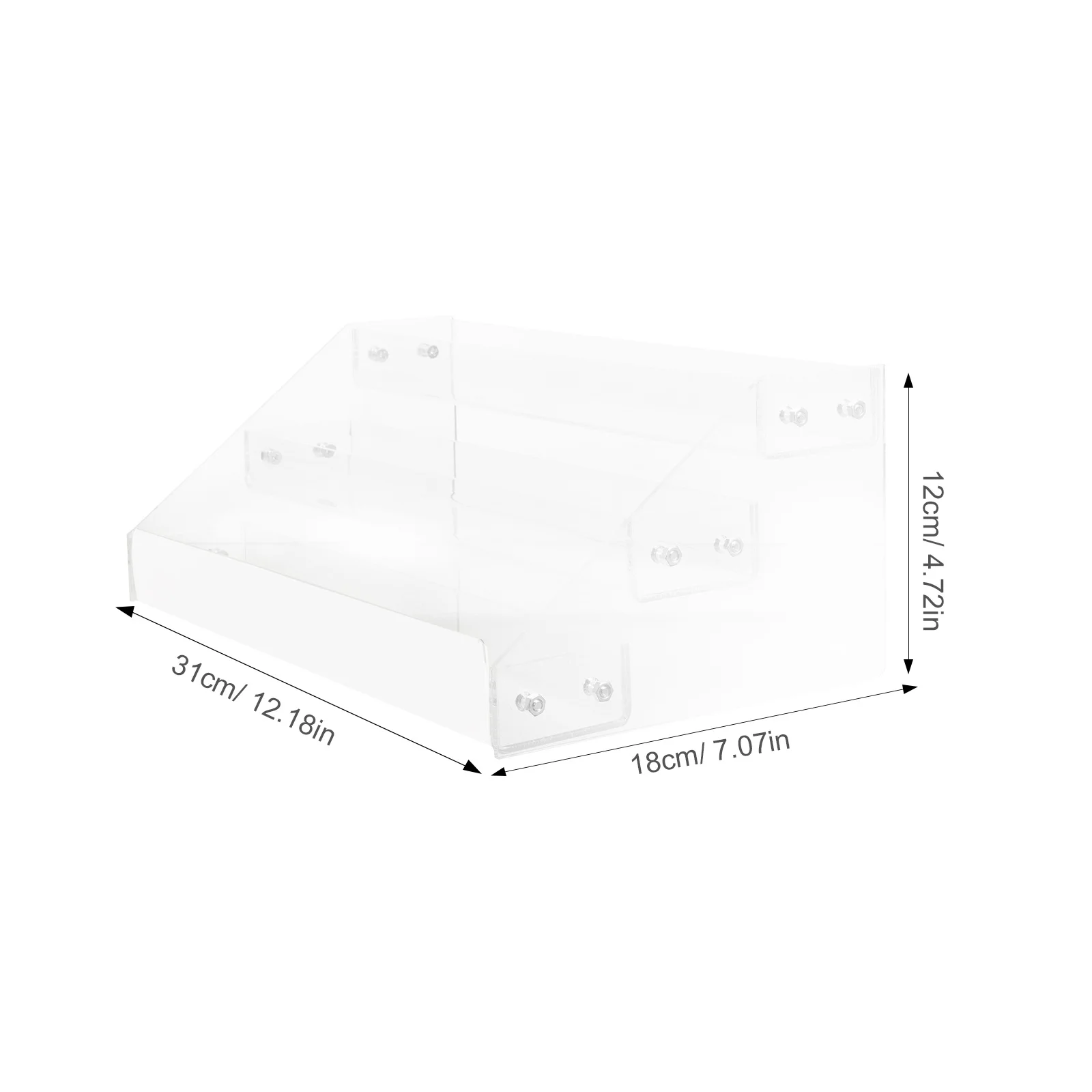 Rack de exibição acrílico de 3 camadas para armazenamento de doces de goma de mascar suporte de bancada transparente organizador de loja vitrine de lanche