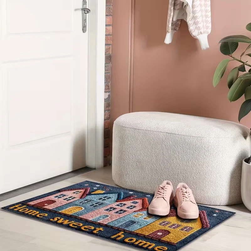 VIKAMA Color-Coated Floor Mat, Non-Slip And Dirt-Resistant, For Kitchens, Bathrooms, Entrance Areas, Home Decoration Carpets.