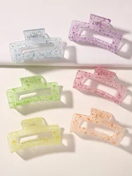 6Pcs Big Color Ink Hair Claw Clips,3.4